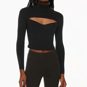 Aritzia Babaton Mock Neck Cut-Out Top